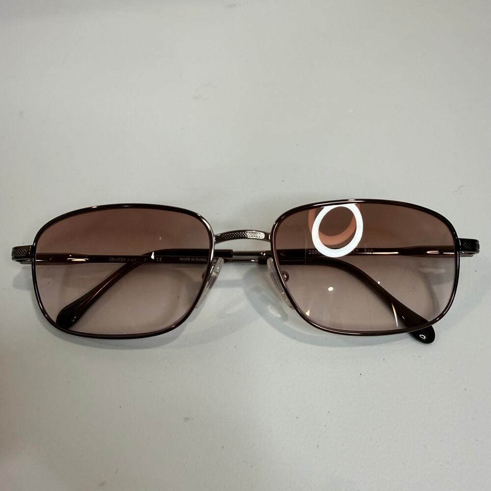 Sferoflex 2086 273 Brown Metal Eyeglasses 56 17 140 Frames Only Vintage Glasses